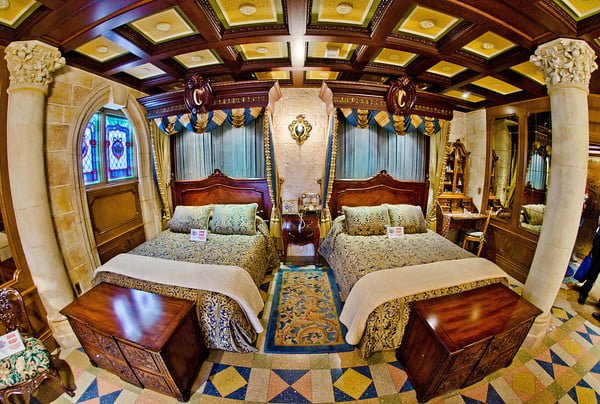 Kathryn stayed in the Cinderella suite with her husband Richard