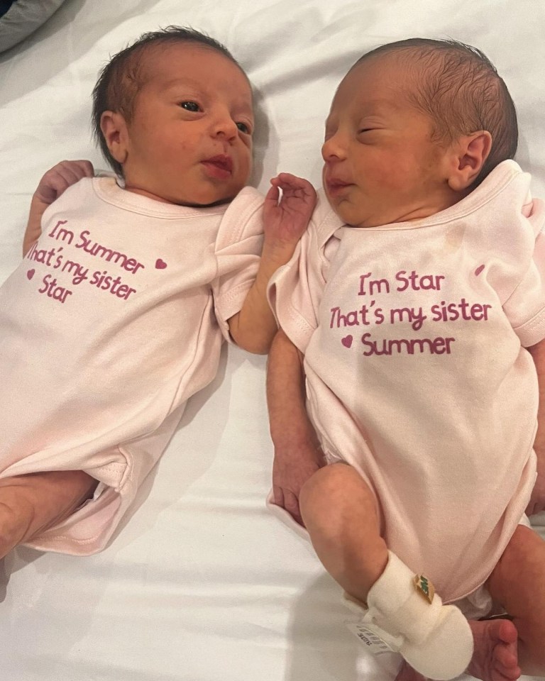 Dani Dyer's twins, Summer and Star