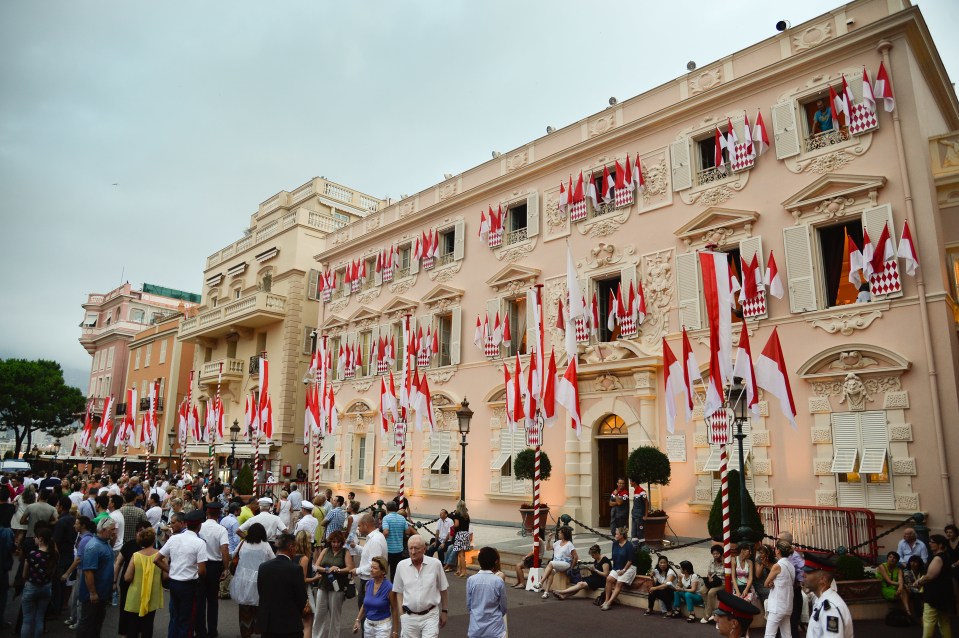 The Monegasque Royal Family use their balcony overlooking the city in a similar way to the British Royal Family at Buckingham Palace