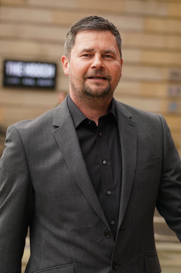 Mr Poole (pictured outside court) allegedly suffered traumatic brain injuries