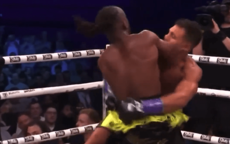 But his elbow did on the follow through, which led to the KO