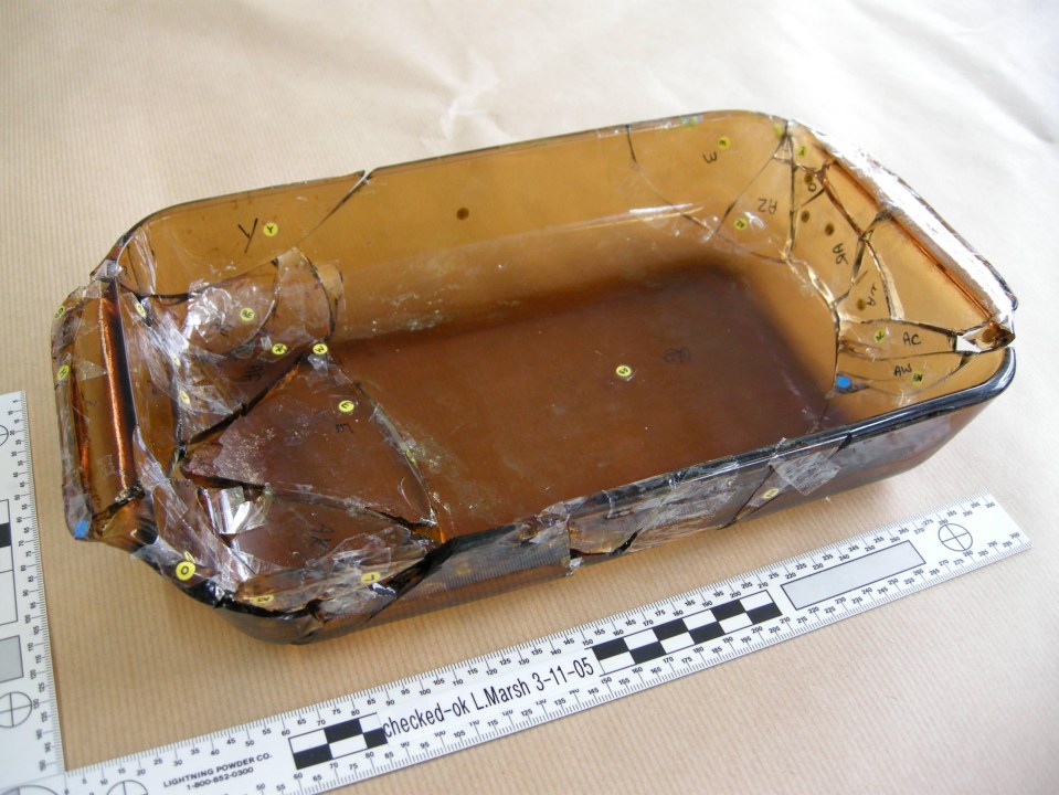 He bled to death in a bakery after a glass dish was thrown at him