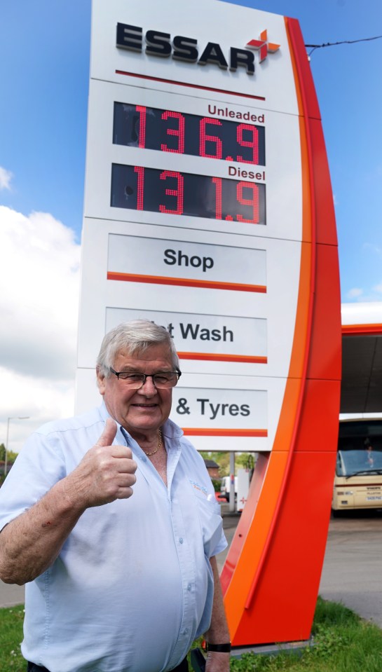 Garage owner Dave Roberts, 78, has slashed 25p off a litre of diesel in a fightback against greedy petrol station giants