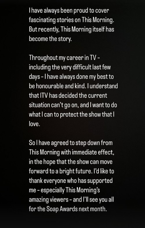 Phillip made the announcement on social media