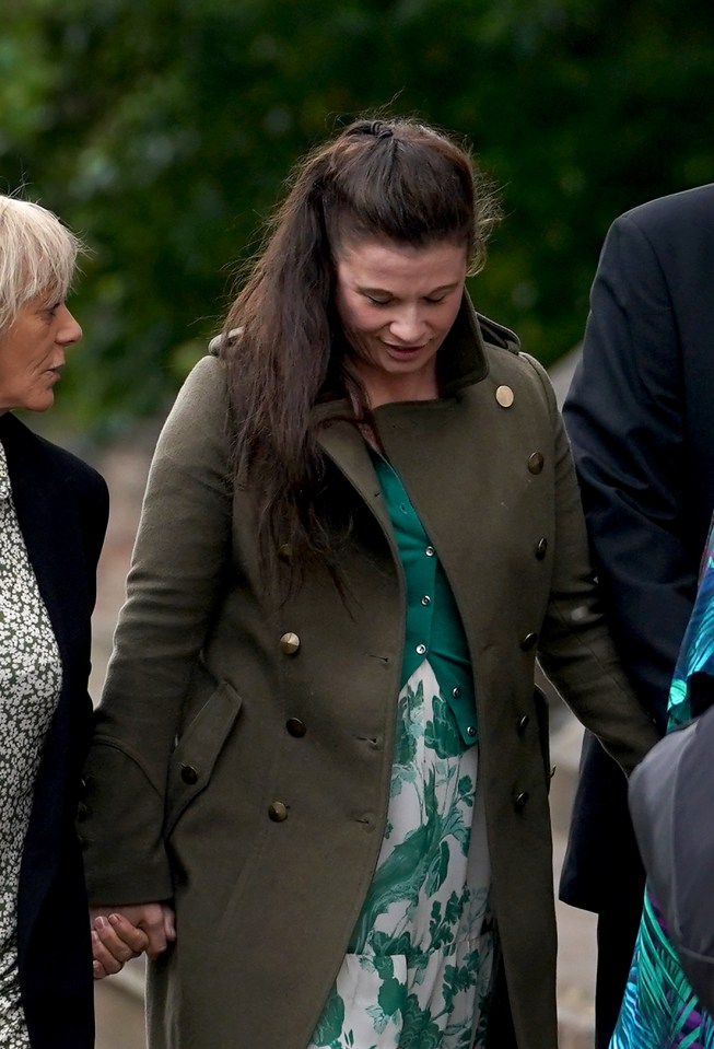 Aston, pictured arriving at court for sentencing, was also found guilty of fraud