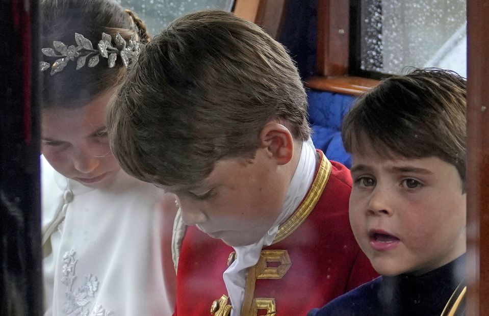 The three adorable young siblings leaving the coronation
