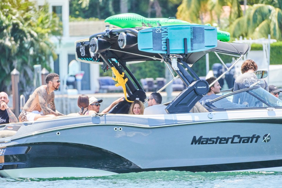 Shakira was spotted enjoying a sunny boat ride with Lewis Hamilton earlier this month