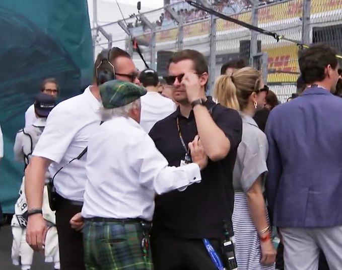 Sir Jackie Stewart was stopped by security from entering the VIP area