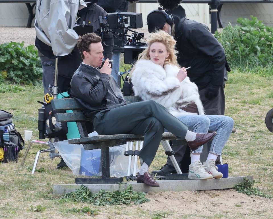 The ITV actress was seen filming scenes with her co-star Jack Greenless