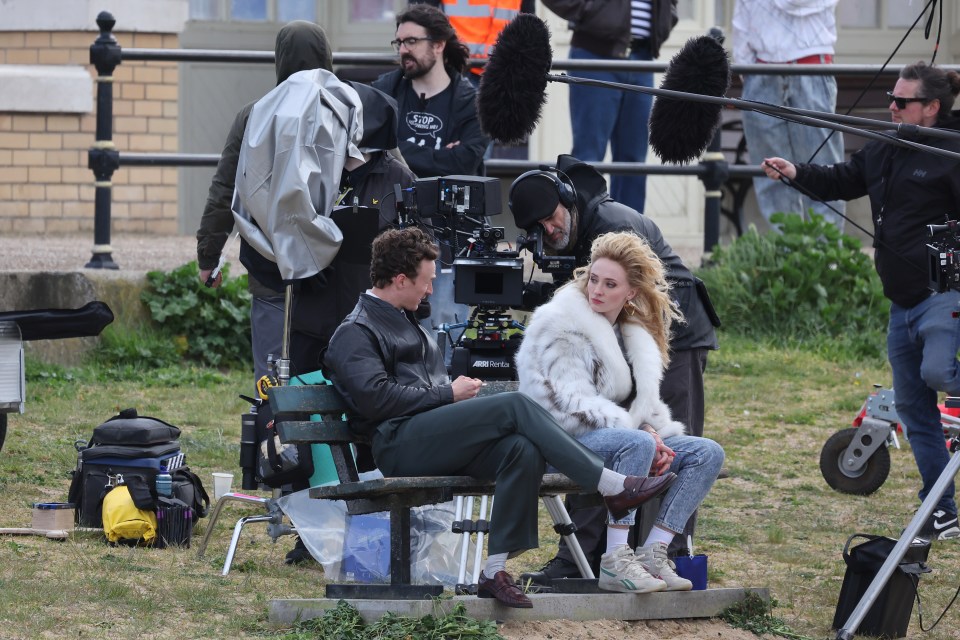 The two were filming by the sea in Herne Bay, Kent
