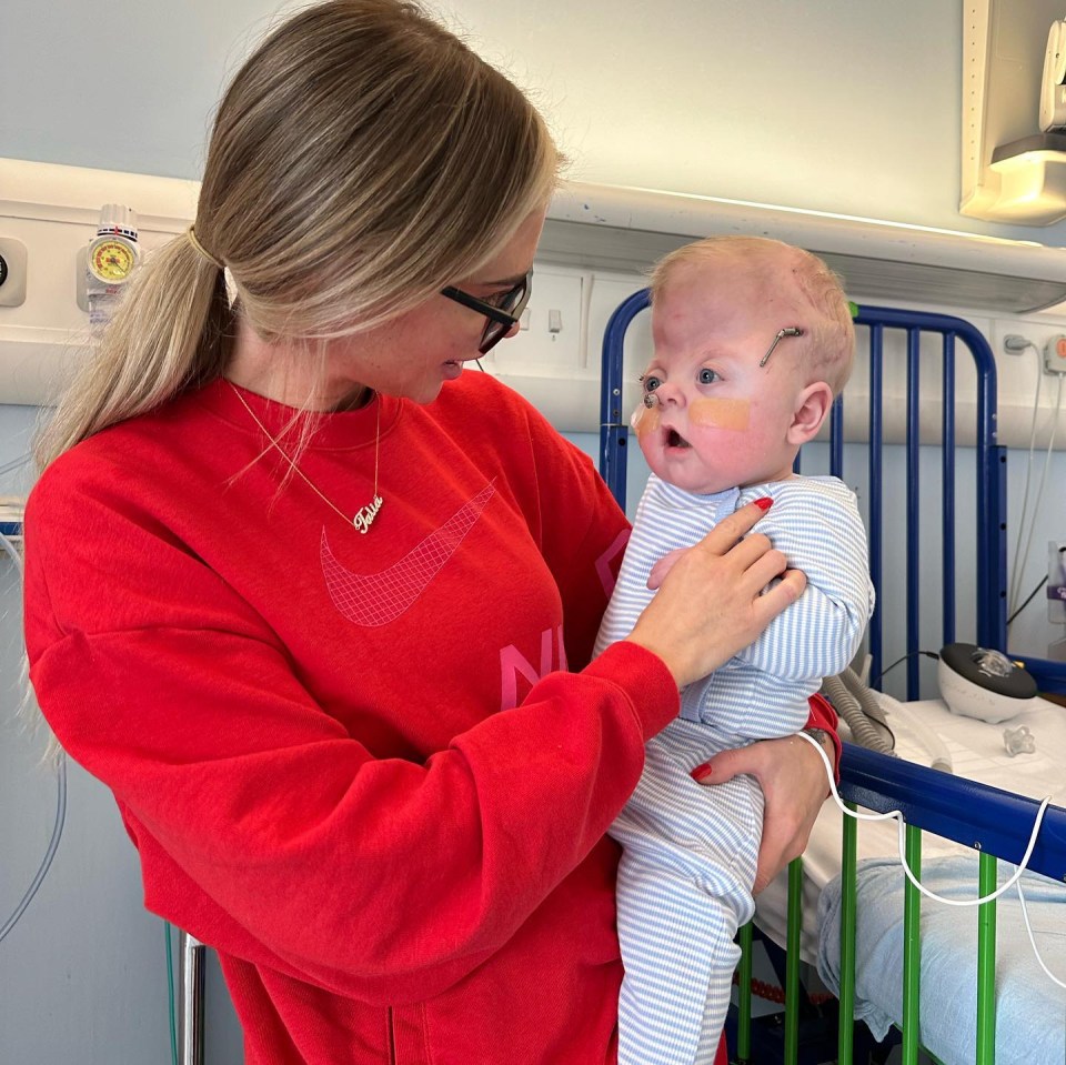 Talia has shared the first pictures of her baby boy