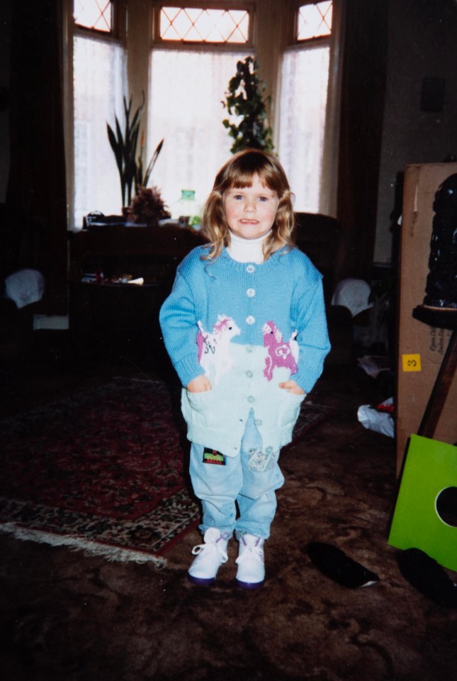 Sophie, pictured above aged six, was insecure about her body and had been struggling to feel confident