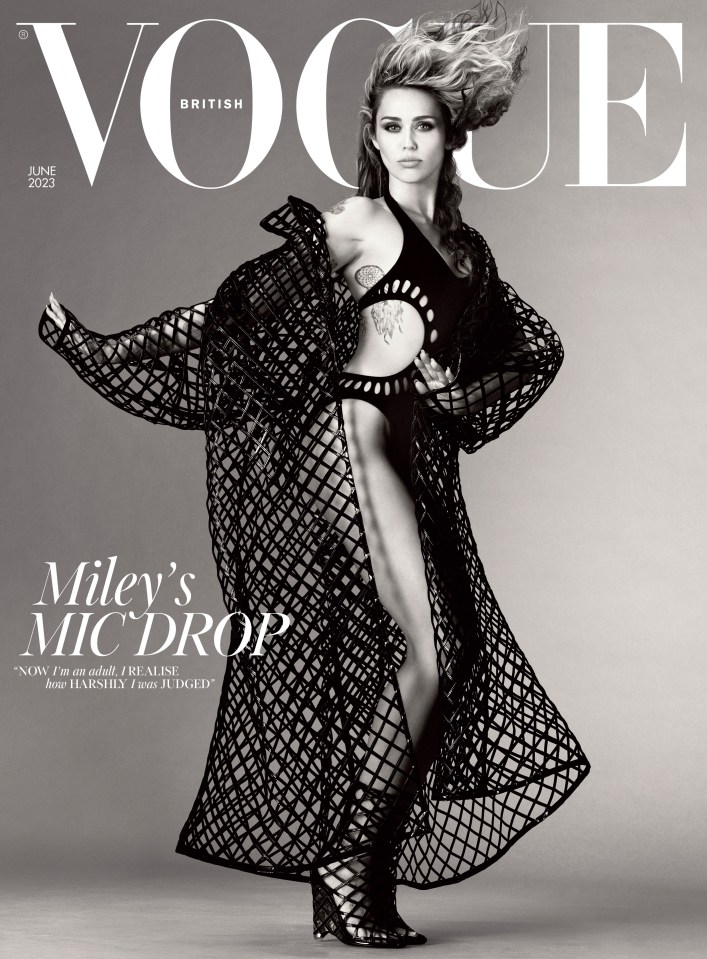 Miley told British Vogue that her outrageous image came from a need to escape her child persona