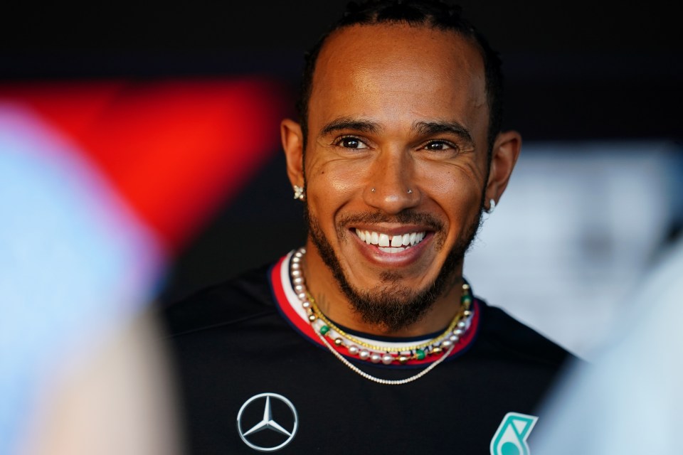 Fans spotted one car giving chase was a Mercedes, the team which Lewis drives for