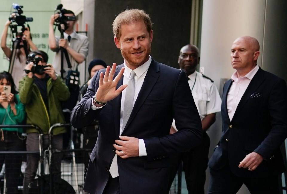 The Duke of Sussex seemed in higher spirits as he left the court today after the gruelling session