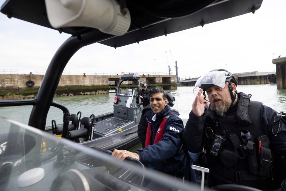 The PM joins crew on the lookout for small boats