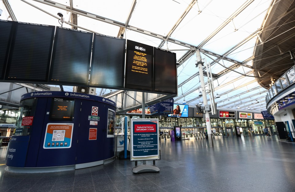 Manchester Piccadilly station was a ghost town this morning as train drivers walked out