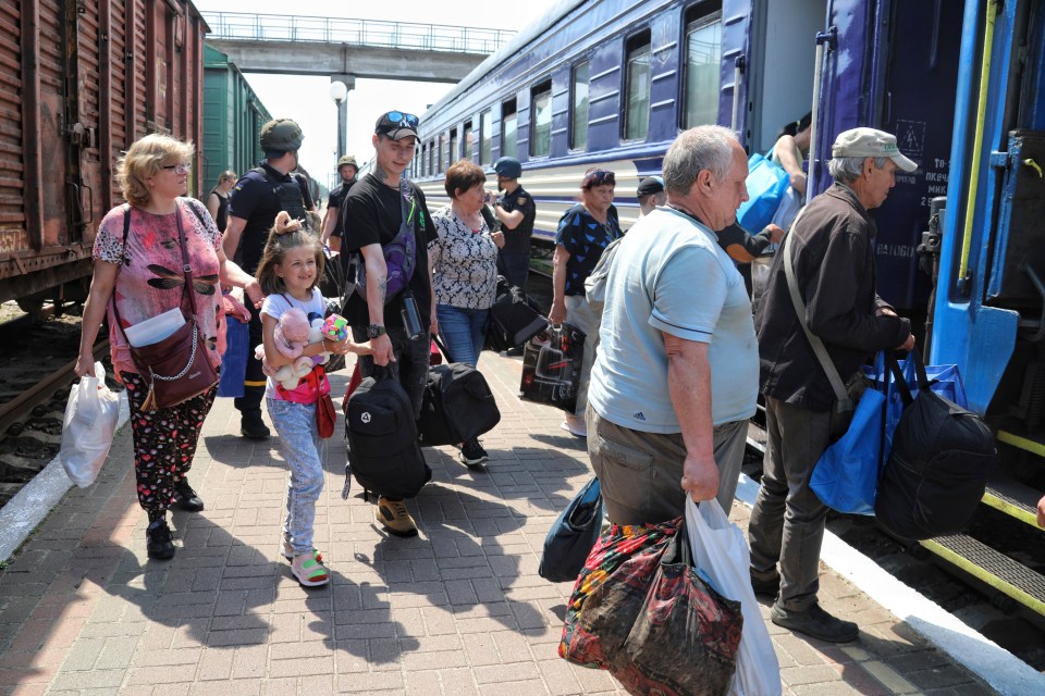 Thousands are people are fleeing with what belongings they can carry