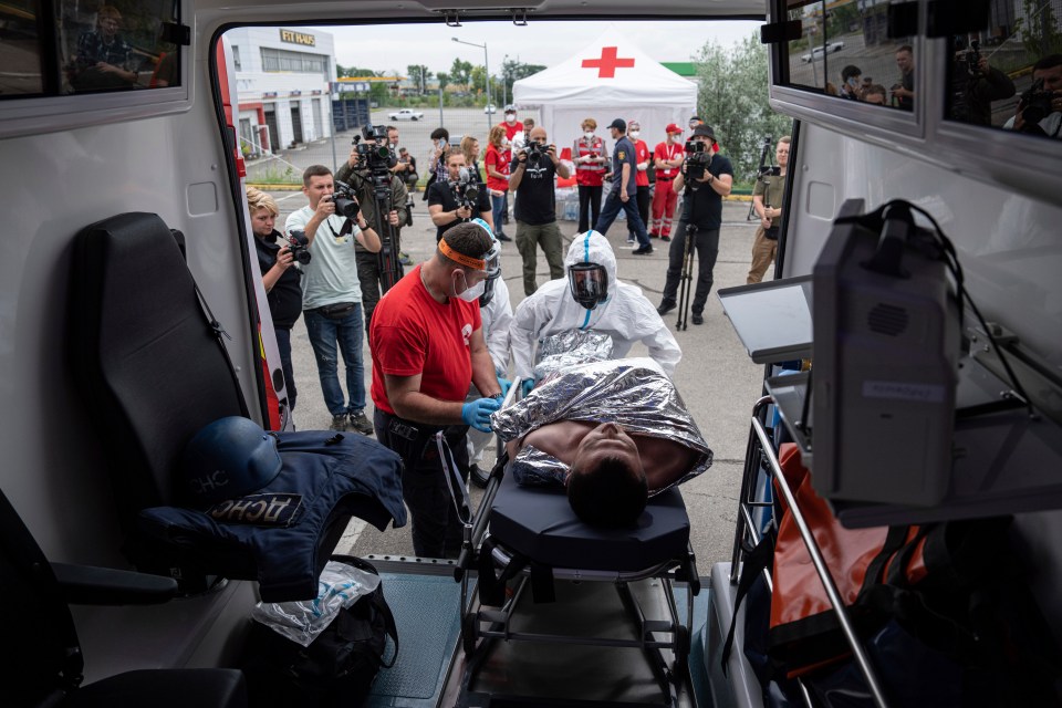 Nearby residents have been taken into radiation tents and ambulances for monitoring
