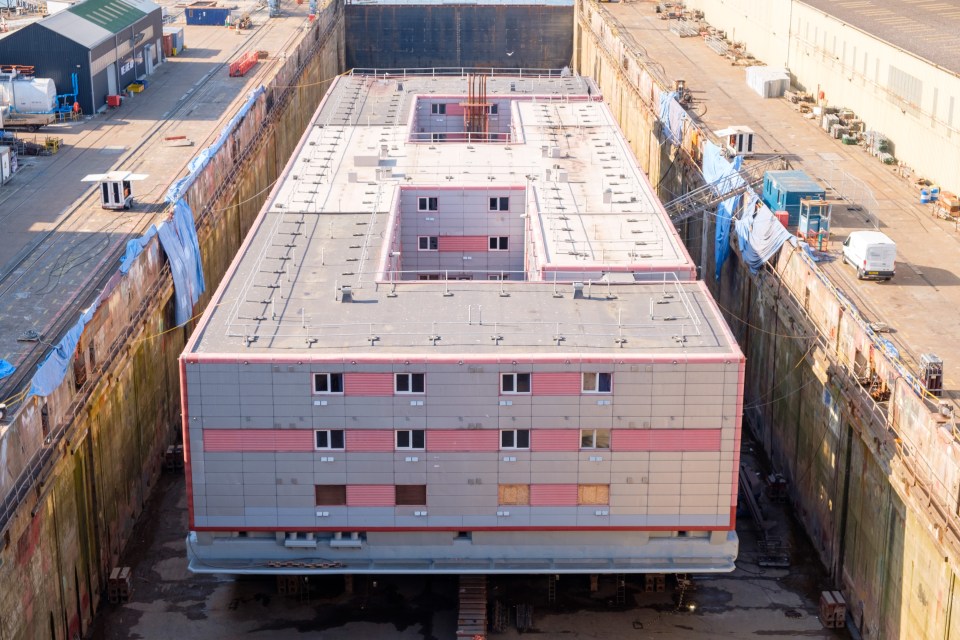 A 222-bed vessel gets a refit at Falmouth, Cornwall
