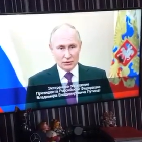 The tyrant appeared to impose martial law across Belgorod, Kursk and Bryansk regions