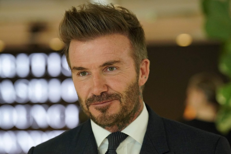 British former football player David Beckham attends the Queen Elizabeth II Award for British Design ceremony hosted by the British Fashion Council (BFC) at 180 Studios, in London, on May 18, 2023. (Photo by Jonathan Brady / POOL / AFP) (Photo by JONATHAN BRADY/POOL/AFP via Getty Images)