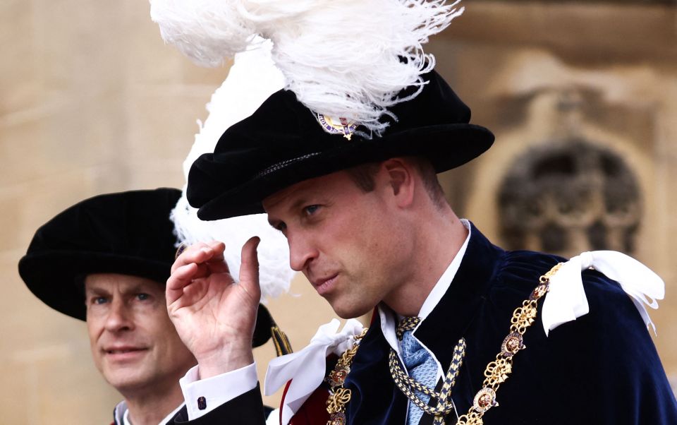 Britain's Prince William, Prince of Wales arrives at St George's Chapel to attend the Most Noble Order of the Garter Ceremony in Windsor Castle in Windsor, on June 19, 2023. The Order of the Garter is the oldest and most senior Order of Chivalry in Britain, established by King Edward III nearly 700 years ago. (Photo by HENRY NICHOLLS / POOL / AFP) (Photo by HENRY NICHOLLS/POOL/AFP via Getty Images)