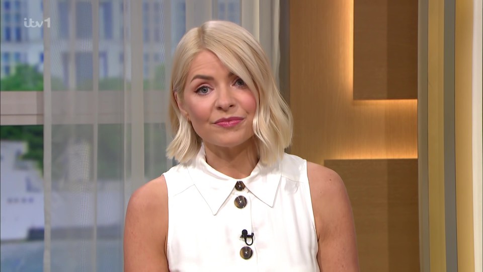 Holly gave a sombre speech on This Morning on Monday