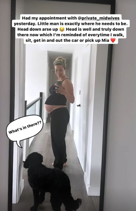 Pregnant Gemma Atkinson showed off her growing baby bump