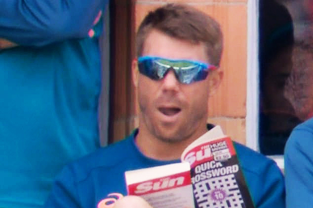 David Warner seemed to be stumped by one of the clues