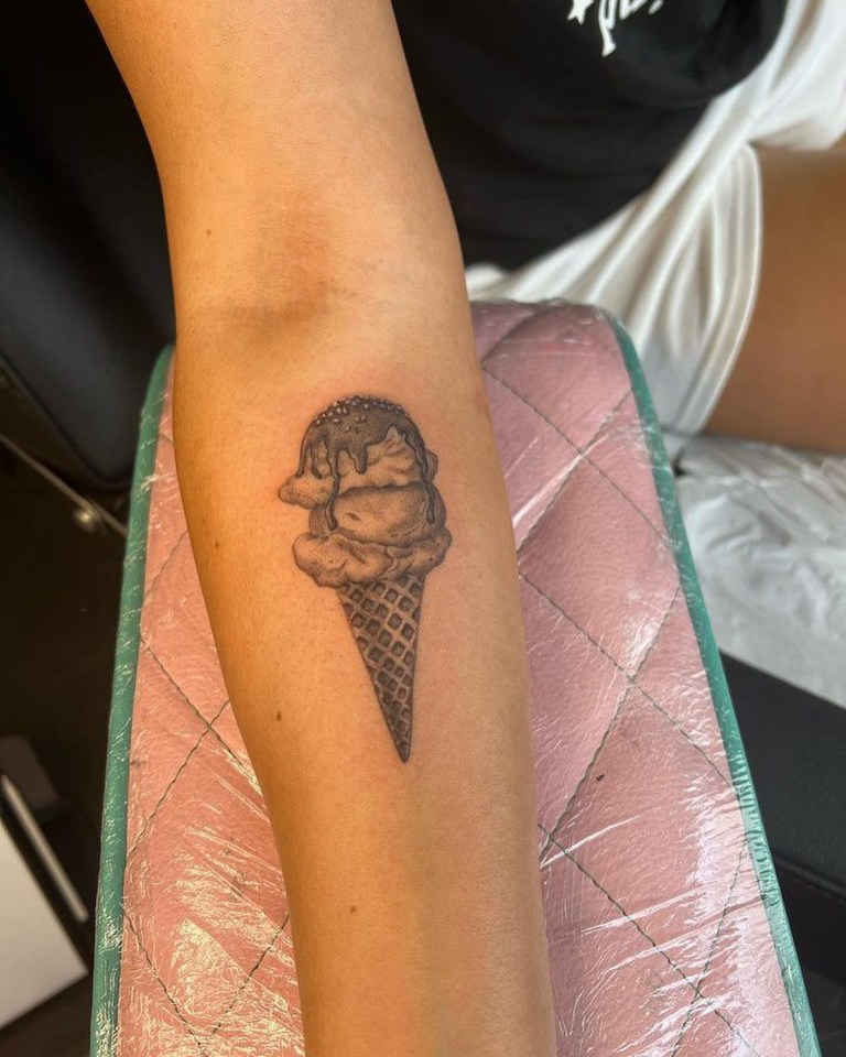 Kym Marsh has had a tattoo of an ice cream on her arm