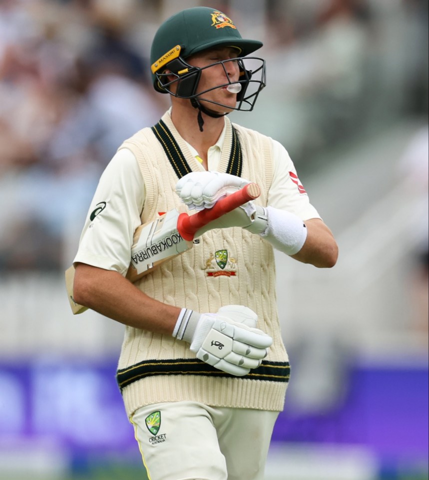 Labuschagne is known for chewing gum while he bats