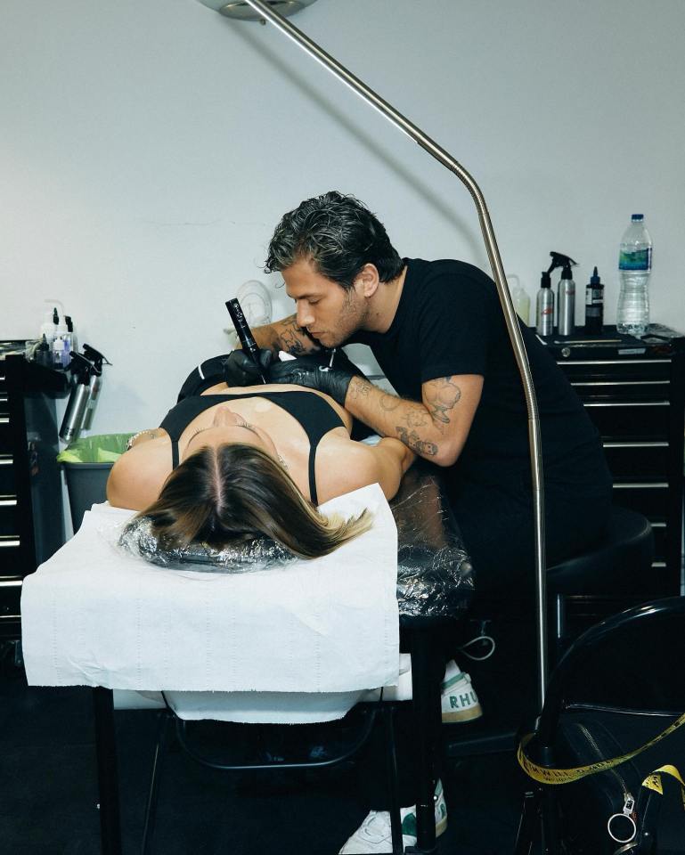 The star was tattooed by Tal Booker