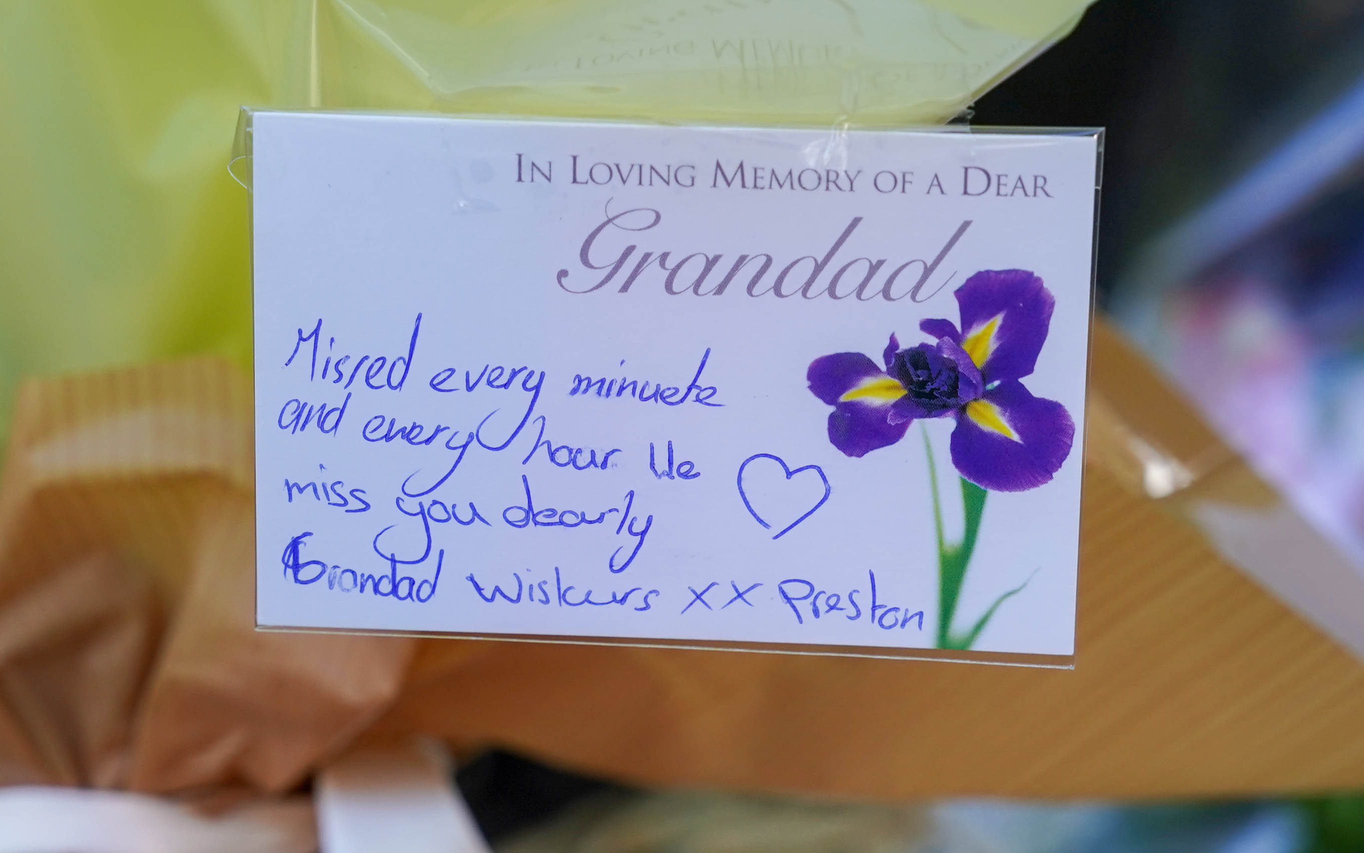 One of the tributes near where Ian died dubbed him 'grandad whiskers'