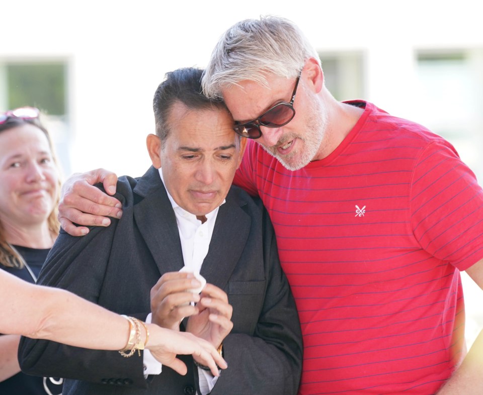 The dads of the two student victims thanked everyone at the vigil for paying tribute