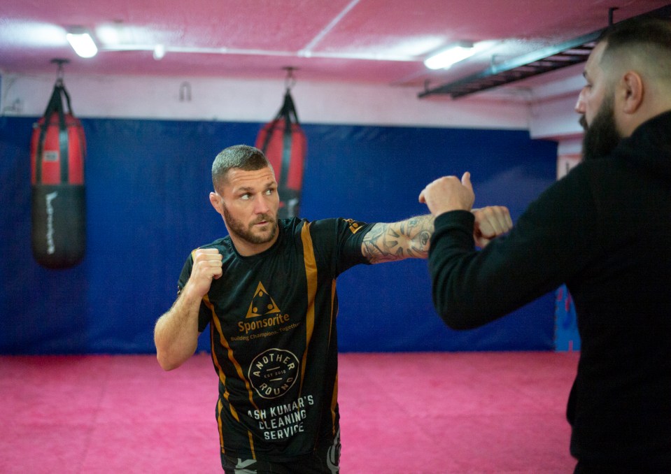The rising fighting star is trained by coach Steve at Team Underground gym in London