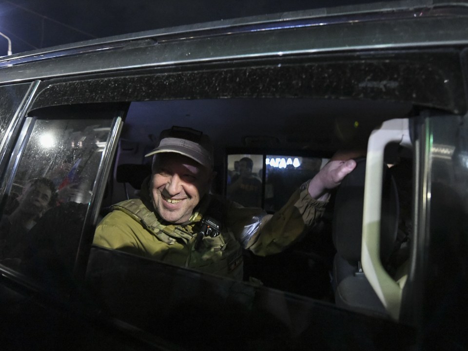 Wagner boss Yevgeny Prigozhin grins after calling off the mutiny and striking a deal with the Kremlin