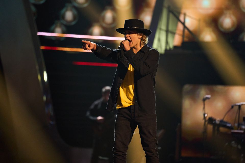 Oscar Hartland performs on ITV's The Voice Kids this Saturday