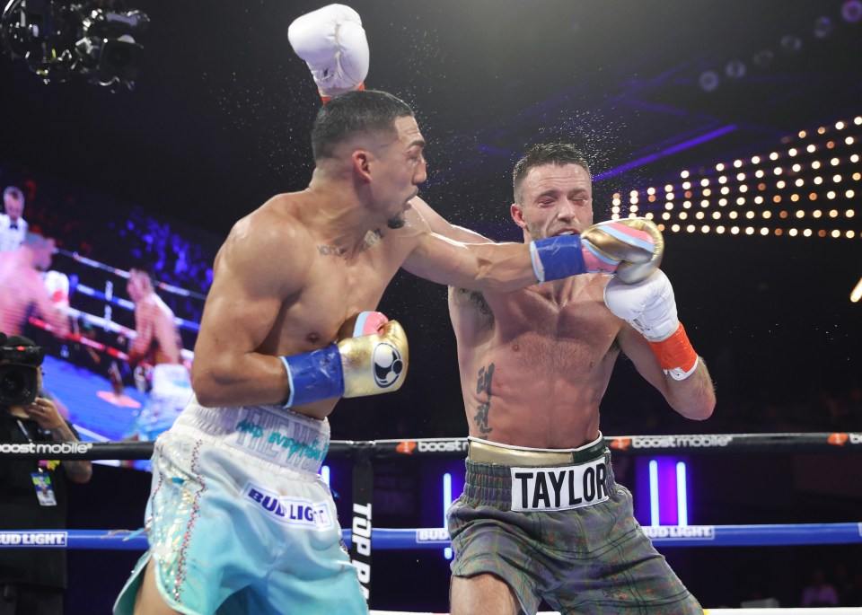 The American dethroned Scotland's Josh Taylor to become a two-weight champion