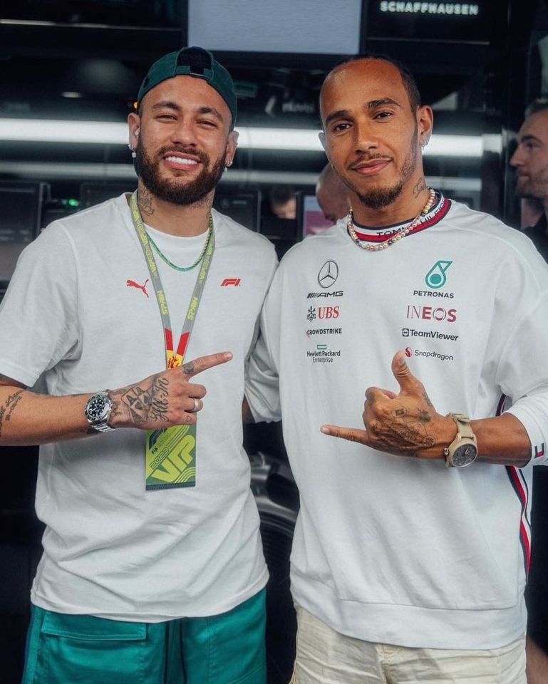 Hamilton and Neymar share a bromance