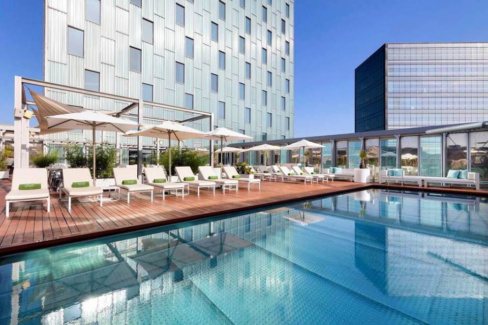Her holiday includes three nights at the Melia Barcelona Sky hotel
