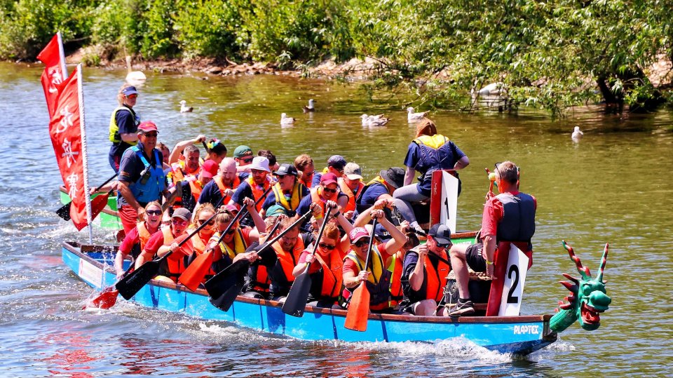 In Exeter a dragon boat festival proved a roaring success