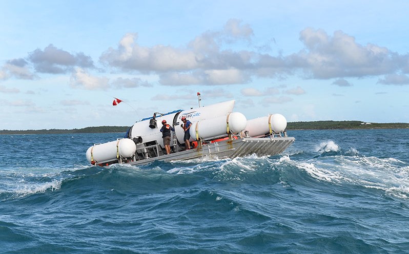 A landing frame and the tail cone from the sub were found on the sea floor