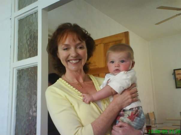 Oscar on set with Gwen West as Neil the Baby from Gavin and Stacey