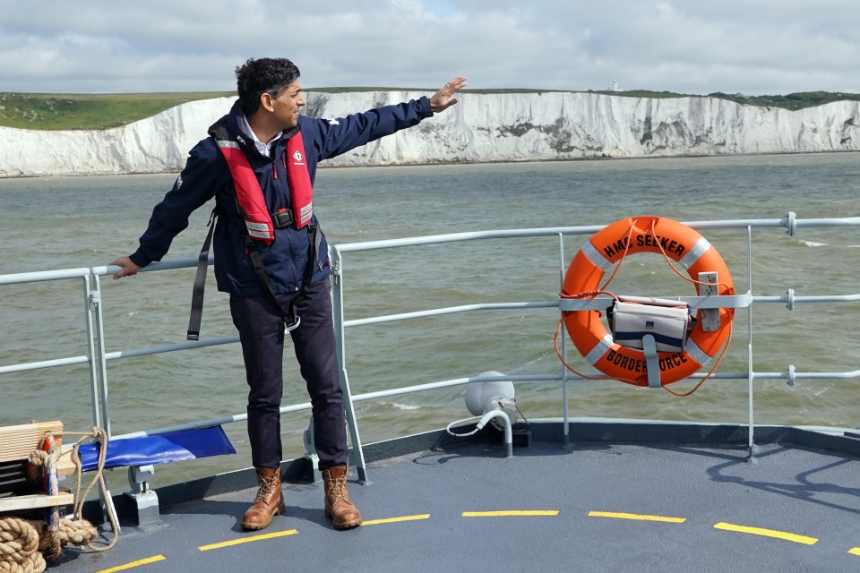 Rishi Sunak revealed small boat crossings fell by 20 per cent this year and declared: 'Our plan is working'