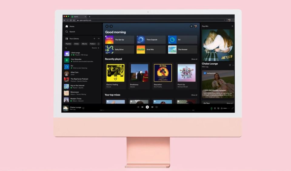 It will now have a new right-hand section to explore genres, learn about artists and find playlists
