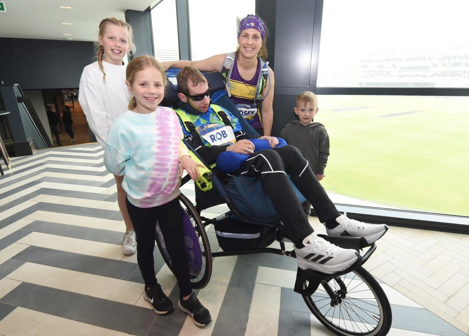 Despite caring for three kids, Lindsey said she doesn't want carers looking after her husband