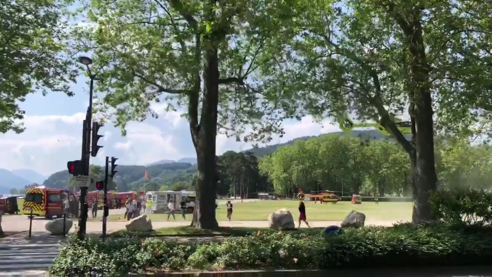 The children were attacked while playing at a popular tourist spot in France