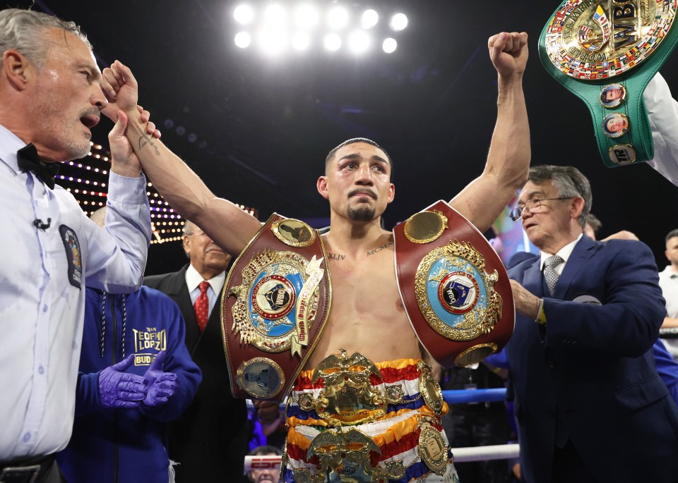 Teofimo Lopez became WBO and Ring Magazine super-lightweight champion early on Sunday morning