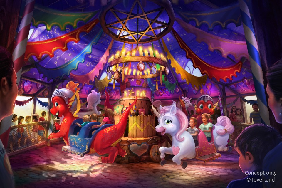 The Jumping Juna adventure carousel will provide a ride for younger children